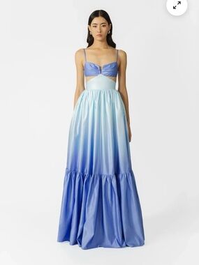 Sau Lee Blue Ombre Maxi Dress